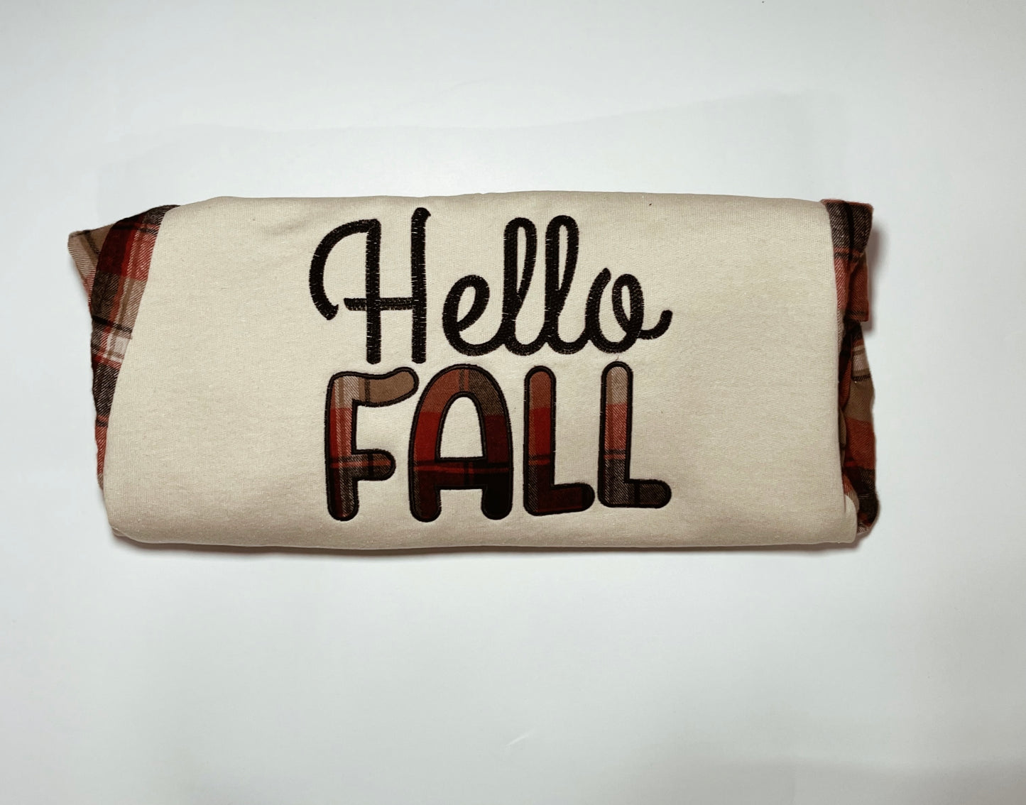 Hello Fall Flannel Crewneck