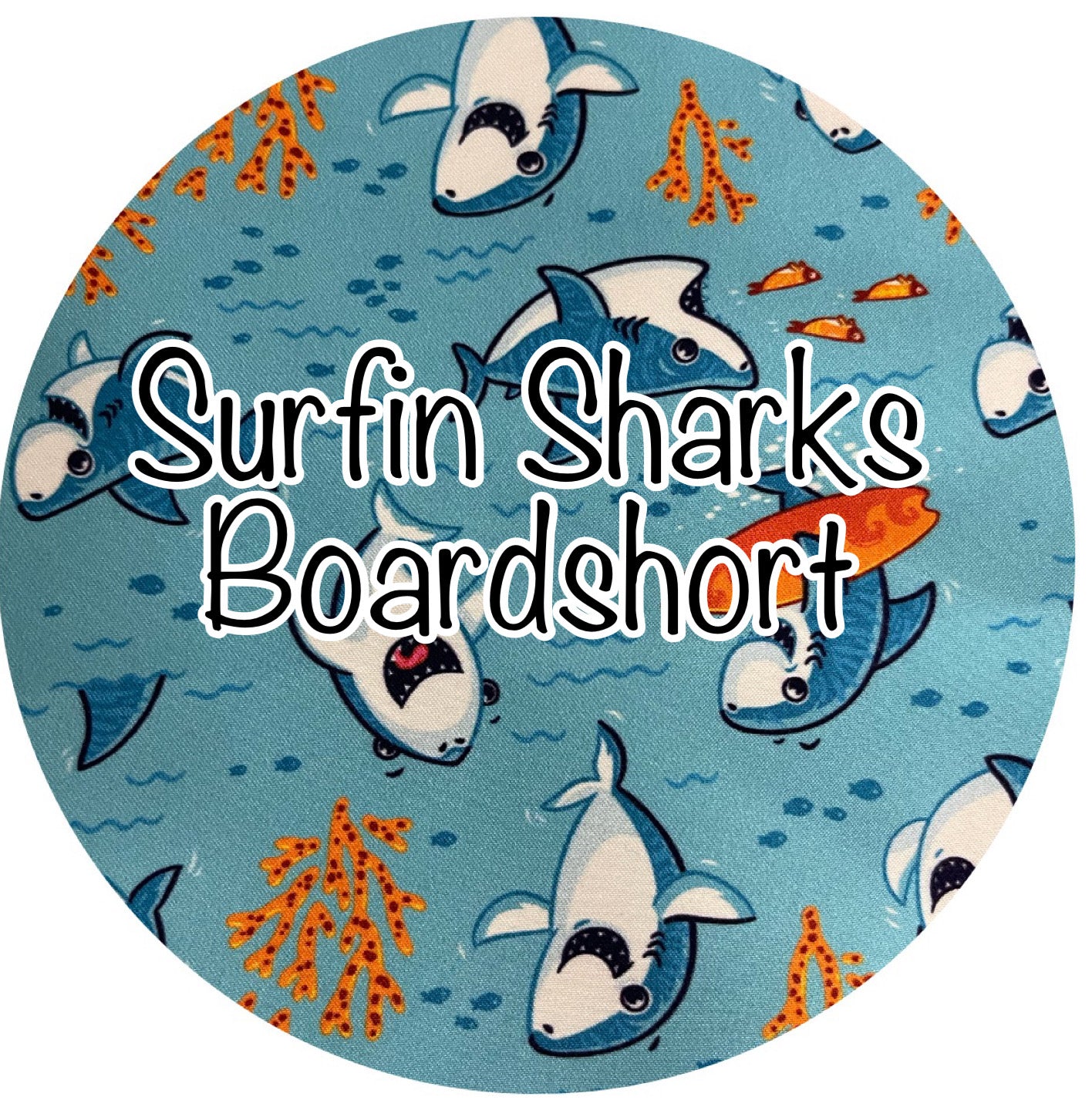 Surfin Sharks Board Shorts