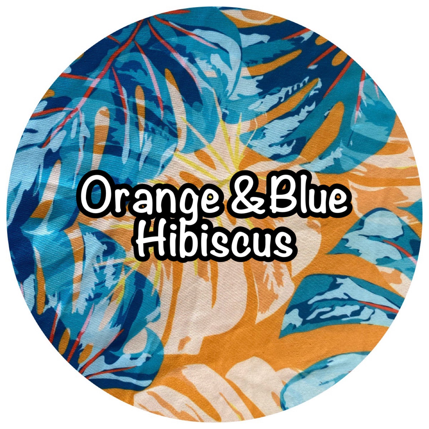 Orange & Blue Hibiscus